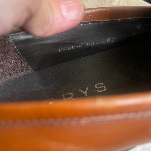 Harrys of London Mens‎ Brown Leather Penny Loafers Made in Italy Size 42 USA z9